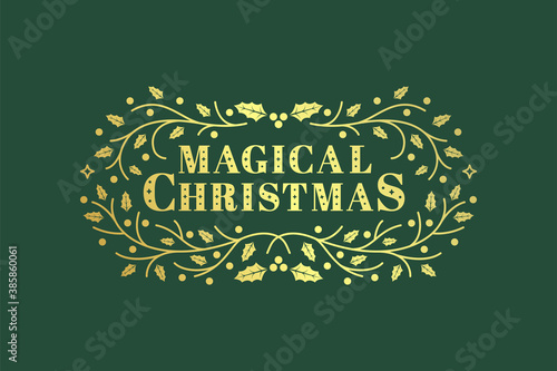 Christmas typography hand lettering graphic