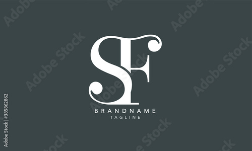 Alphabet letters Initials Monogram logo SF, FS, S and F