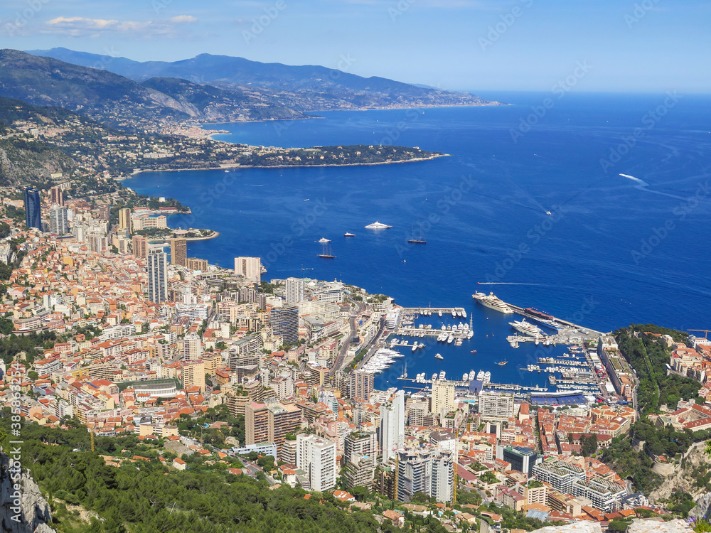 Panoramic view of the Principality of Monaco 