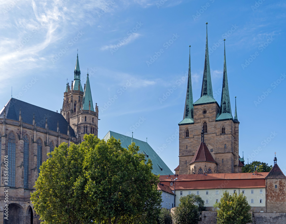 Fototapeta premium Erfurter Dom und Severikirche
