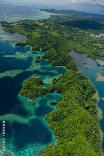 Beautiful tropical island landscape aerial shot © Lightning Strike Pro