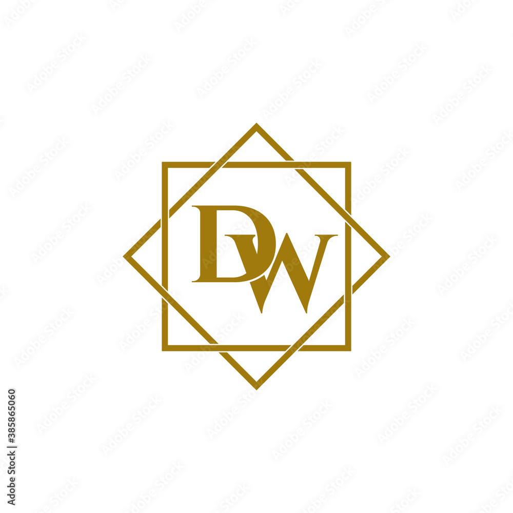 Letter DW luxury logo design vector Letter DW luxury logo design vector