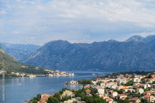 Panoramic view of Kotor's bay and old town, Montenegro