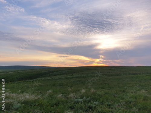 sunset in the mountains