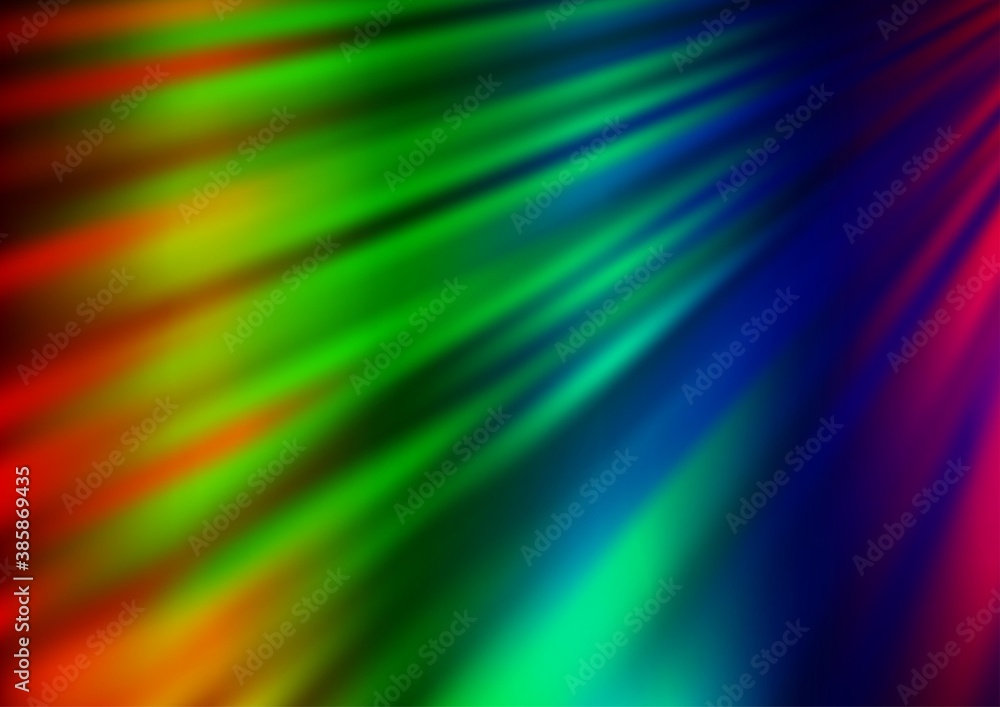 Obraz premium Light Multicolor, Rainbow vector texture with colored lines.