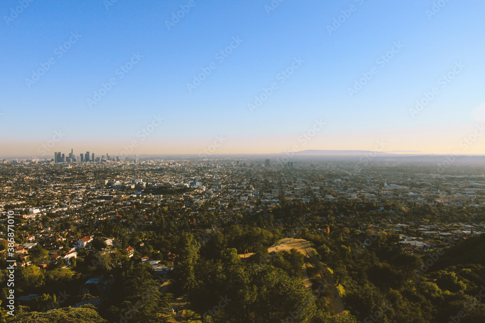 Obraz premium Griffith Observatory, City view of Los Angeles, California