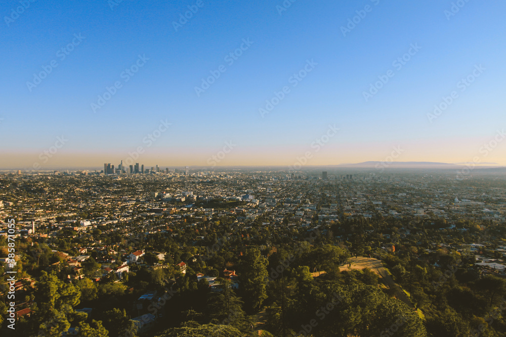 Griffith Observatory, City view of Los Angeles, California Griffith Observatory, City view of Los Angeles, California