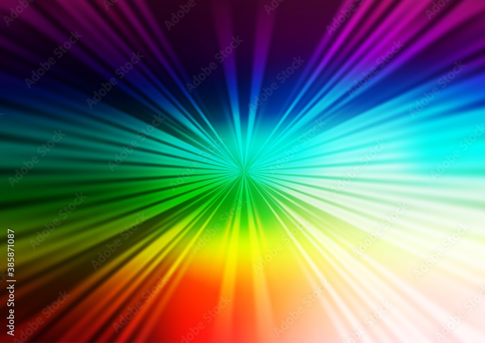 Obraz premium Light Multicolor, Rainbow vector backdrop with long lines.