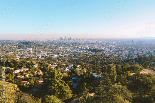 Griffith Observatory  City view of Los Angeles  California