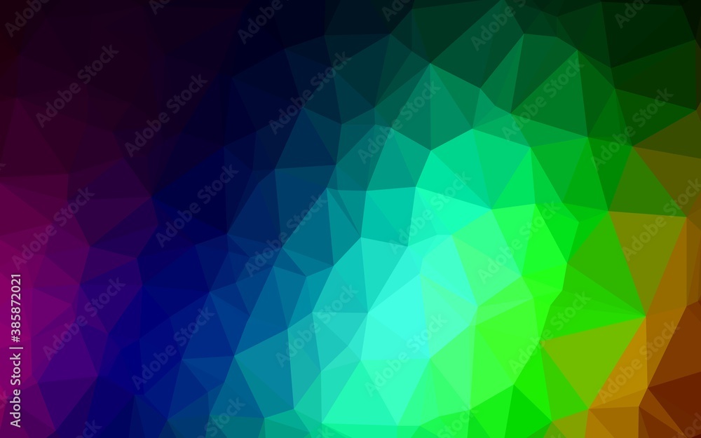 Obraz premium Dark Multicolor, Rainbow vector triangle mosaic texture.