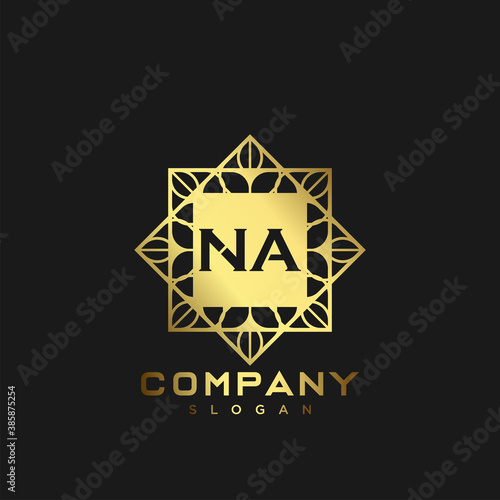 NA Premium monogram letter initials logo. minimalist symbol icon vector design. Luxury logotype Template.
