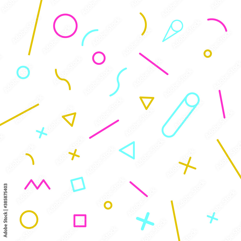 Background colorful pattern, geometric, memphis style white background EPS Vector white background Background colorful pattern, geometric, memphis style white background EPS Vector white background
