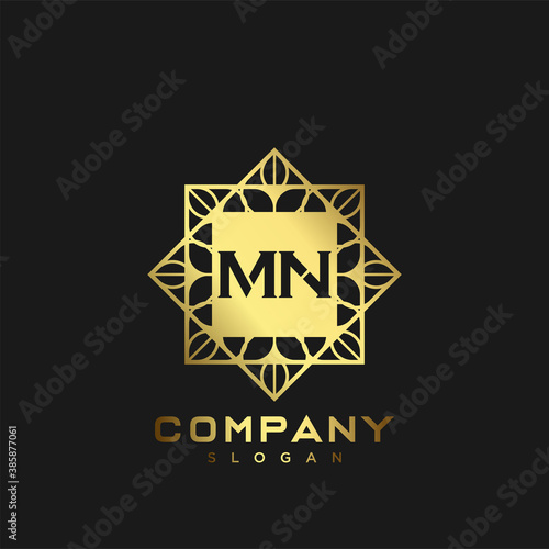 MN Premium monogram letter initials logo. minimalist symbol icon vector design. Luxury logotype Template.