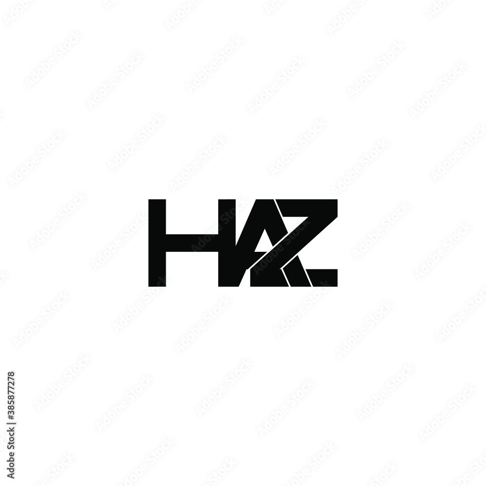 haz letter original monogram logo design haz letter original monogram logo design