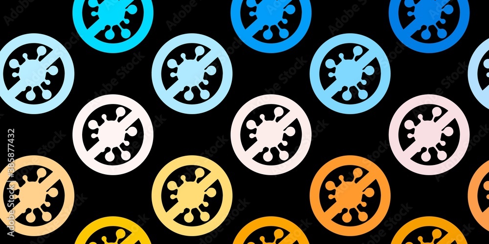 Dark Blue, Yellow vector texture with disease symbols. Dark Blue, Yellow vector texture with disease symbols.