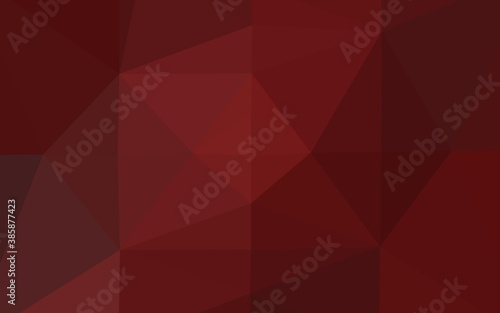 Light Red vector shining triangular background.