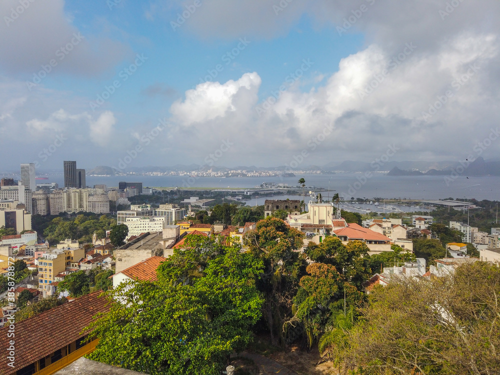 center region of Rio de Janeiro, seen from the top of the Santa Tereza neighborhood.