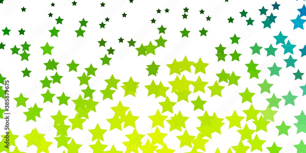 Light Green vector pattern with abstract stars. Light Green vector pattern with abstract stars.