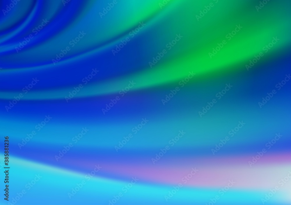Obraz premium Light Blue, Green vector bokeh and colorful pattern.