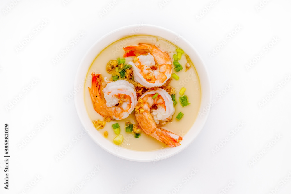 Steamed eggs with shrimp Steamed eggs with shrimp