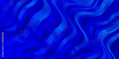 Dark BLUE vector background with bent lines.