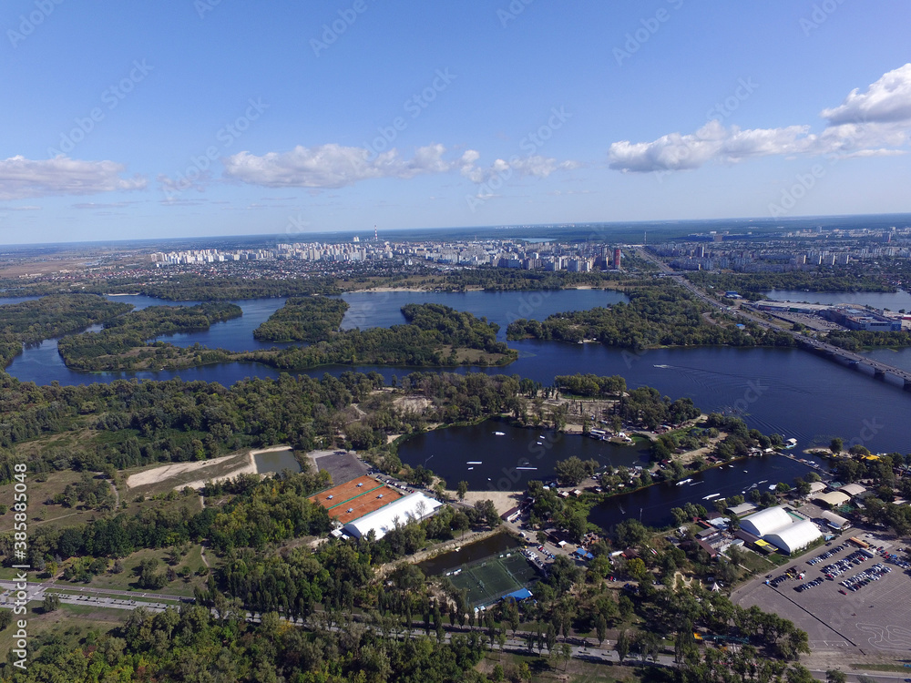 Panoramic view of Kiev (drone image)