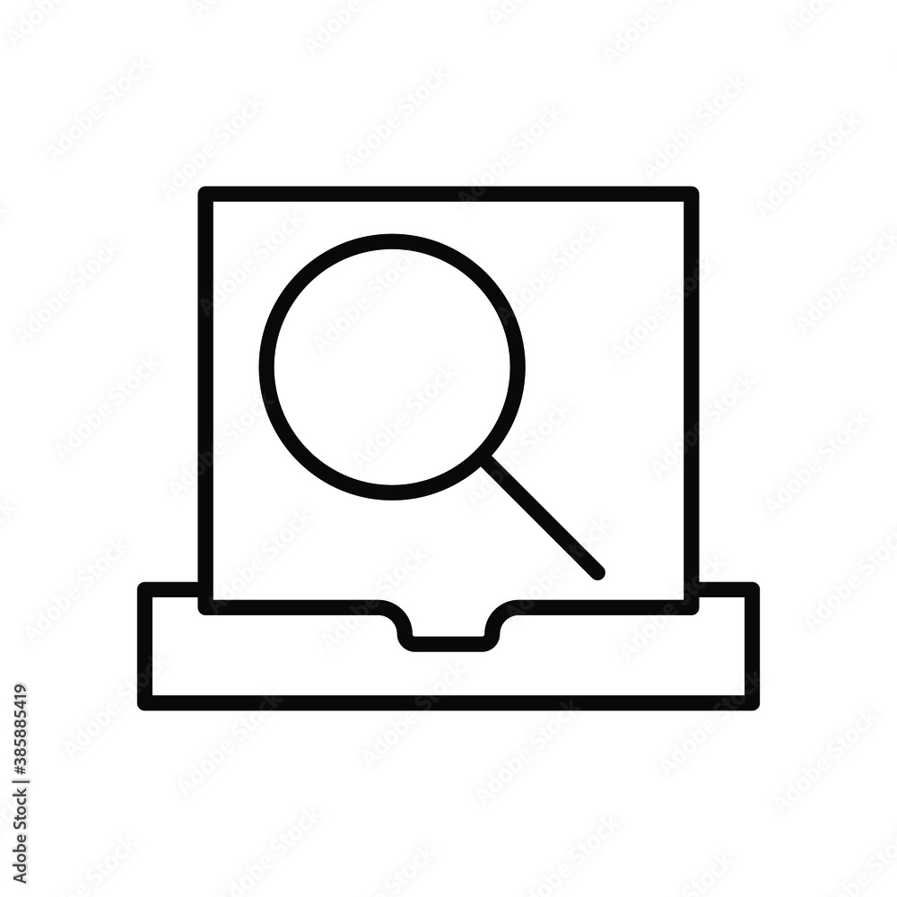 Business research web line icon, outline isolated on white background EPS Vector Business research web line icon, outline isolated on white background EPS Vector