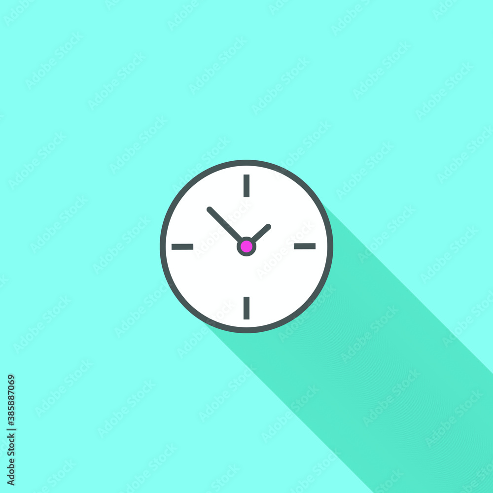 Clock, time outline and thin line icon isolated on white background EPS Vector Clock, time outline and thin line icon isolated on white background EPS Vector