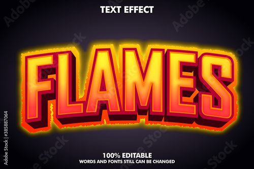 Flame text effect  modern e-sport text style