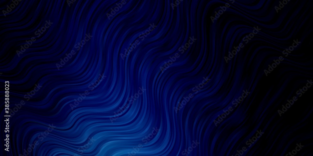 Dark BLUE vector background with bent lines. Dark BLUE vector background with bent lines.