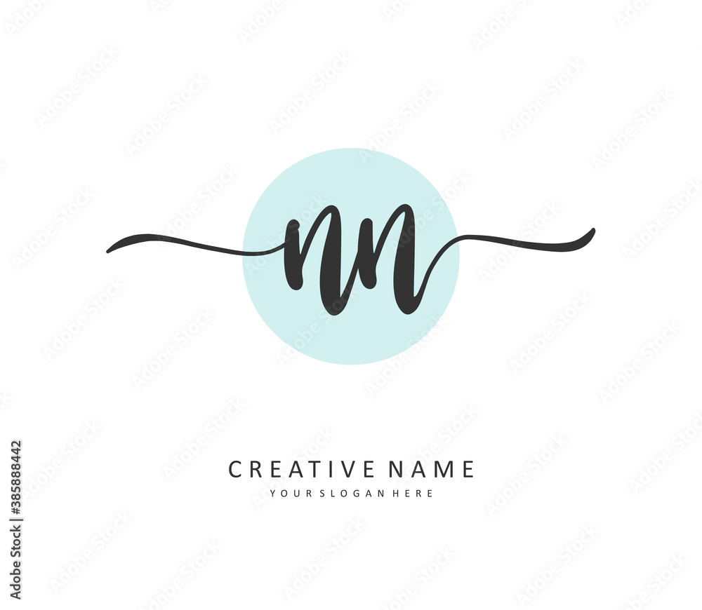N NN Initial letter handwriting and signature logo. A concept handwriting initial logo with template element. N NN Initial letter handwriting and signature logo. A concept handwriting initial logo with template element.