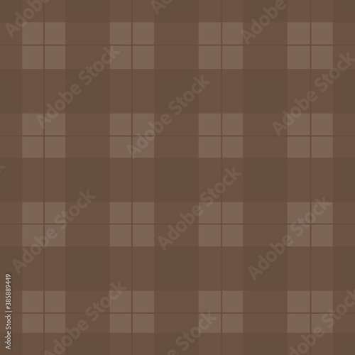Vector Brown Plaid Texture seamless pattern background from the Coffee Collection. Versatile dark brown texture geometric check pattern design suitable for home decor, bedding, packaging, stationery