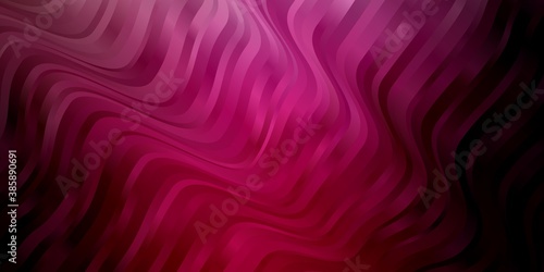 Dark Pink vector pattern with curves.