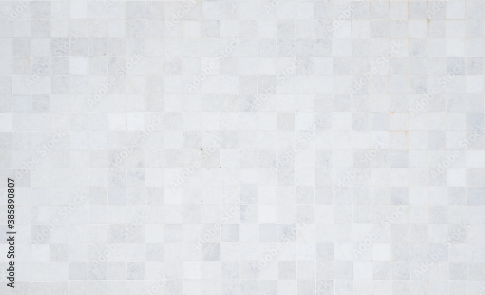 Closeup shot of tile mosaic white and gray pattern background. Closeup shot of tile mosaic white and gray pattern background.