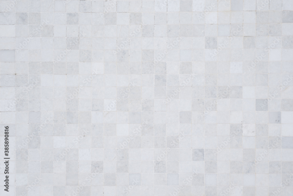 Closeup shot of tile mosaic white and gray pattern background. Closeup shot of tile mosaic white and gray pattern background.