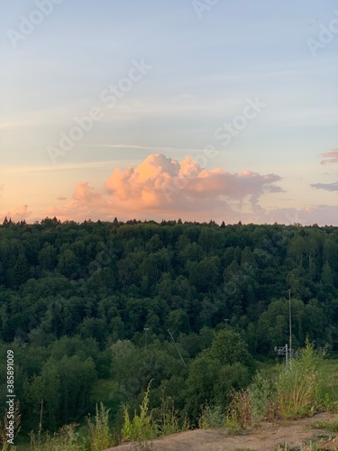 sunset in the mountains