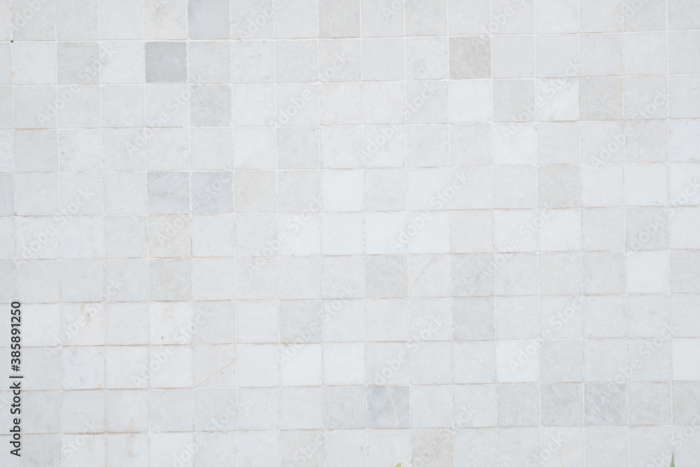 Closeup shot of tile mosaic white and gray pattern background. Closeup shot of tile mosaic white and gray pattern background.