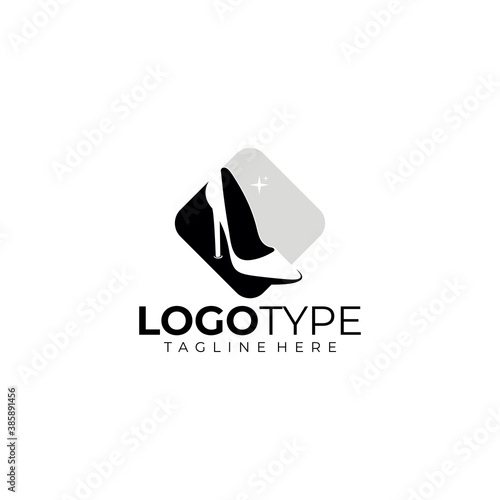 woman shoes logo icon vector isolated