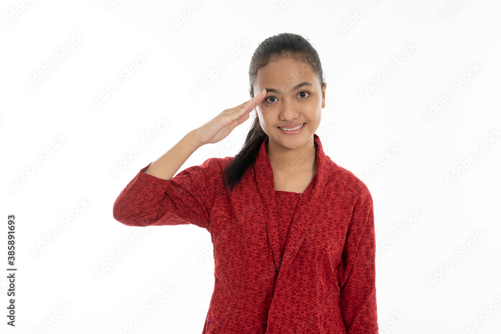 young asian girl stand and pose isolated in white background young asian girl stand and pose isolated in white background