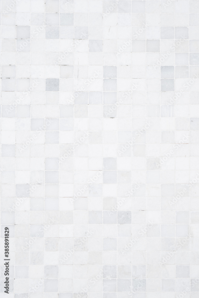 Closeup shot of tile mosaic white and gray pattern background. Closeup shot of tile mosaic white and gray pattern background.