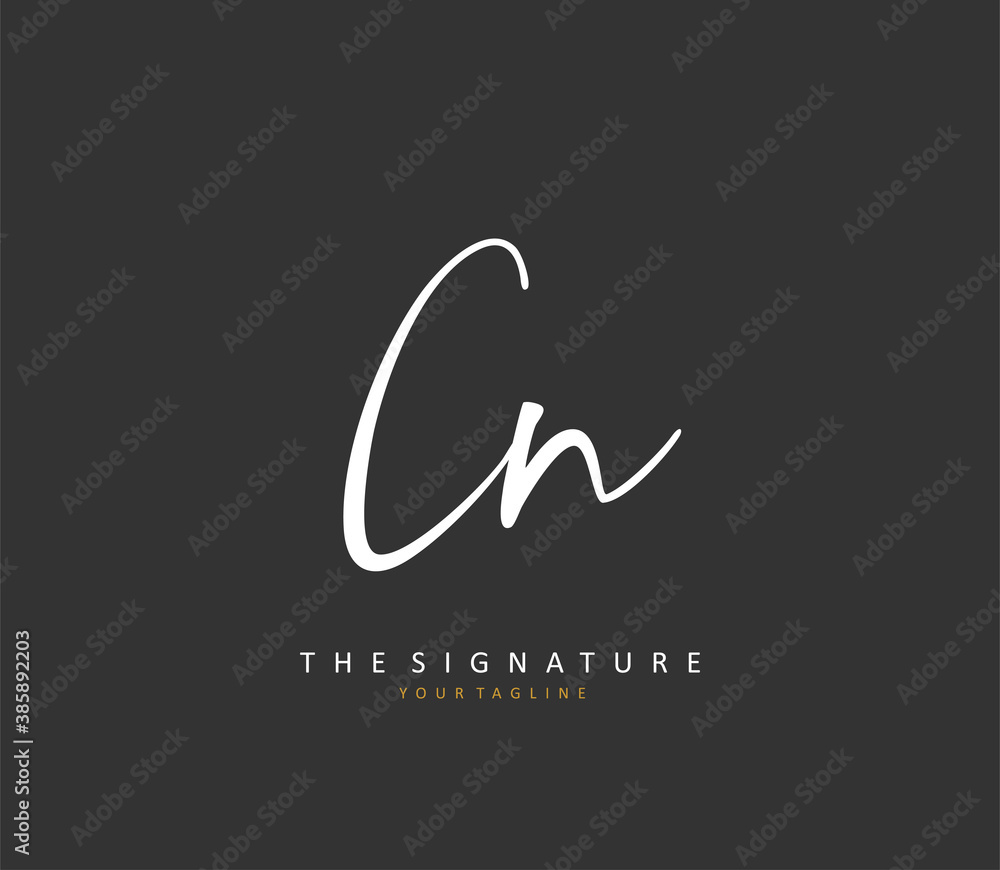 C N CN Initial letter handwriting and signature logo. A concept handwriting initial logo with template element. C N CN Initial letter handwriting and signature logo. A concept handwriting initial logo with template element.