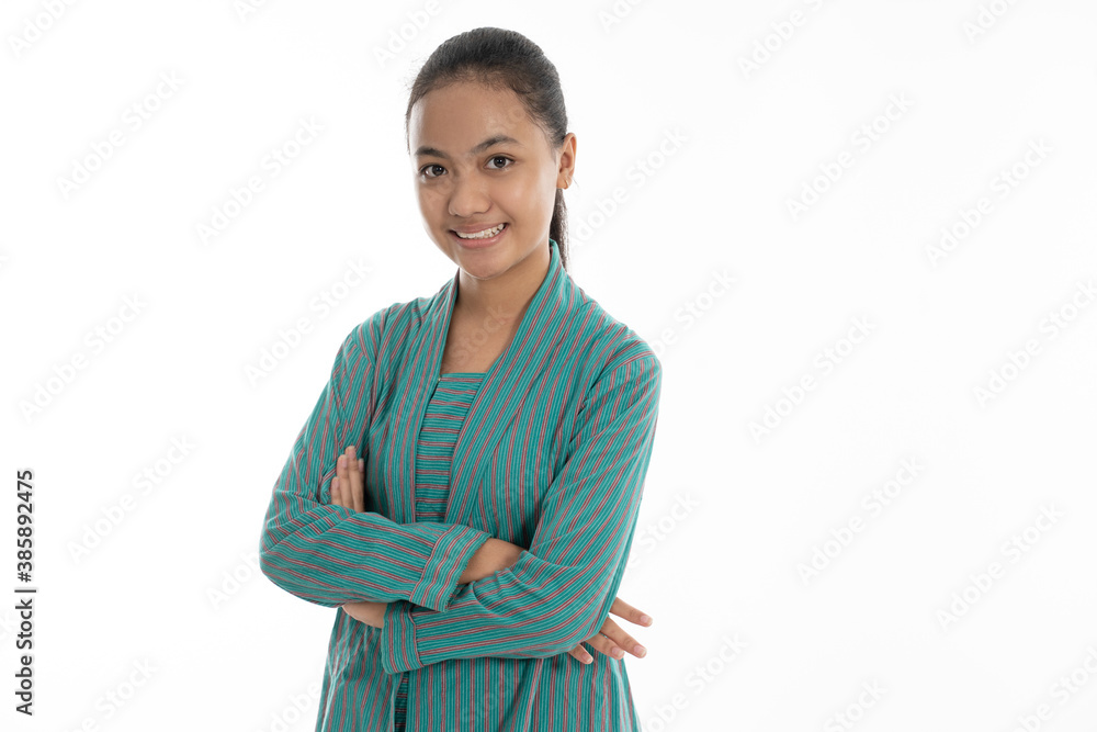 asian girl smiling isolated in white background asian girl smiling isolated in white background