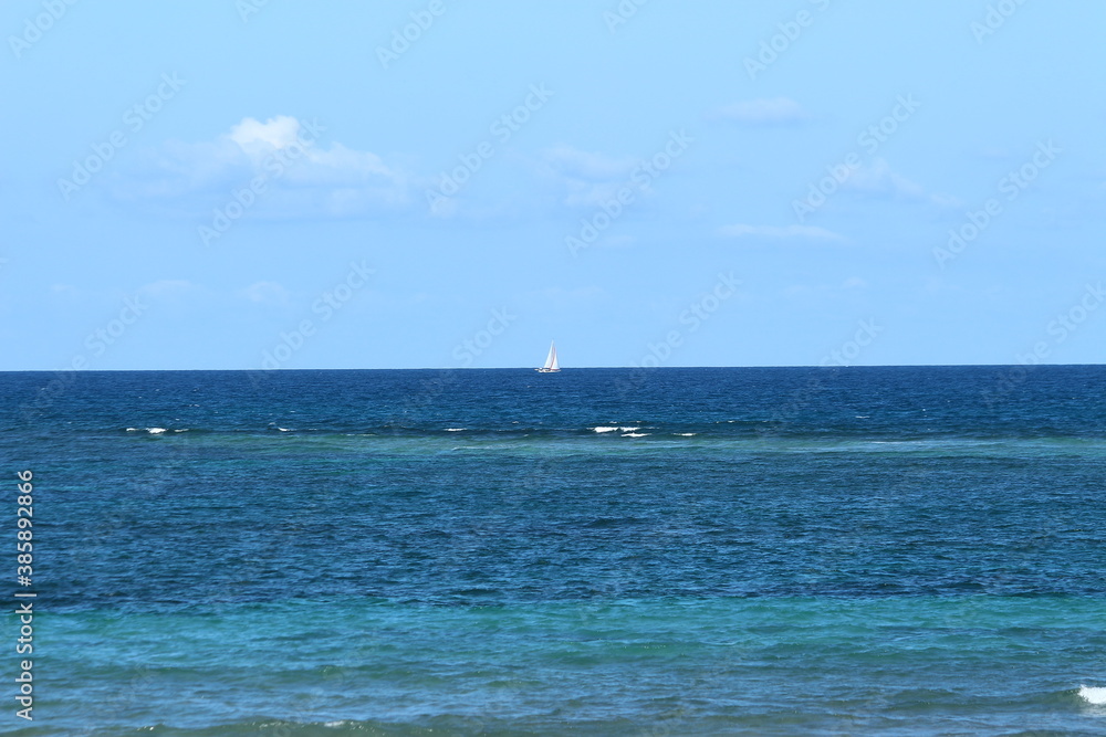 A lonely boat in Indian ocean