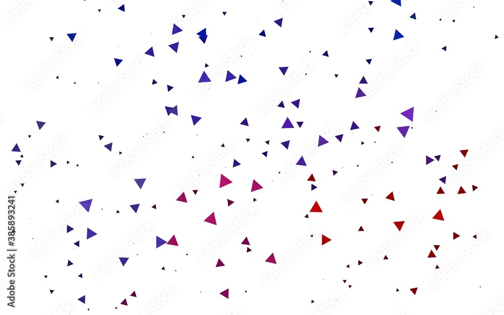 Light Blue, Red vector template with crystals, triangles.