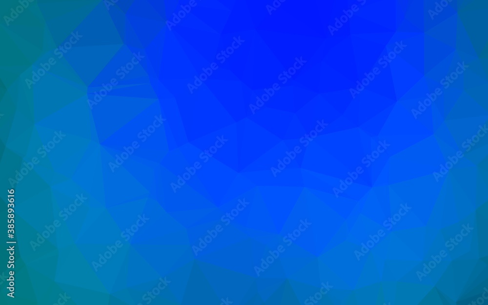 Light BLUE vector shining triangular pattern. Light BLUE vector shining triangular pattern.
