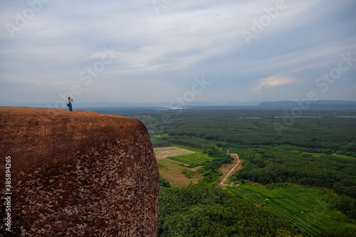 The three whale rock mountain at Phu Sing , Bueng Kan Province,Thailand photo