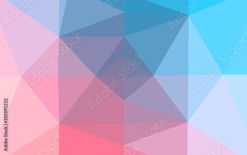 Light Blue, Red vector low poly cover.