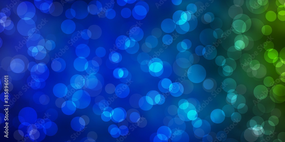 Light Blue, Green vector background with circles. Light Blue, Green vector background with circles.