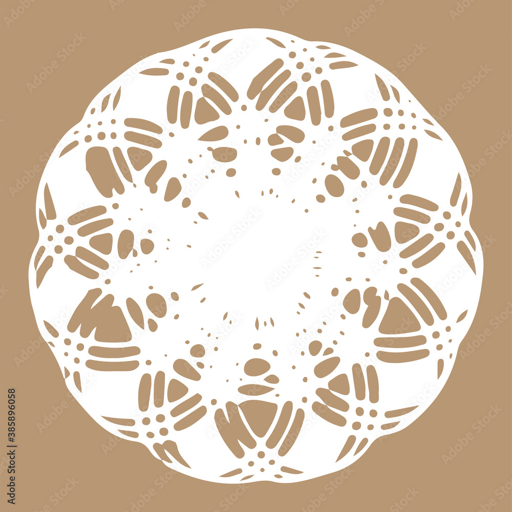 Fototapeta premium 手描きのスピログラフ、くるくる定規を使った模様