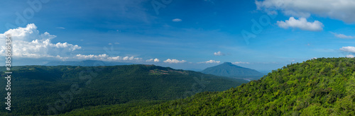 Panoramic mountains in deep forest at Thailand.